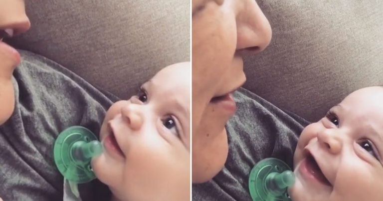 adorable baby reaction