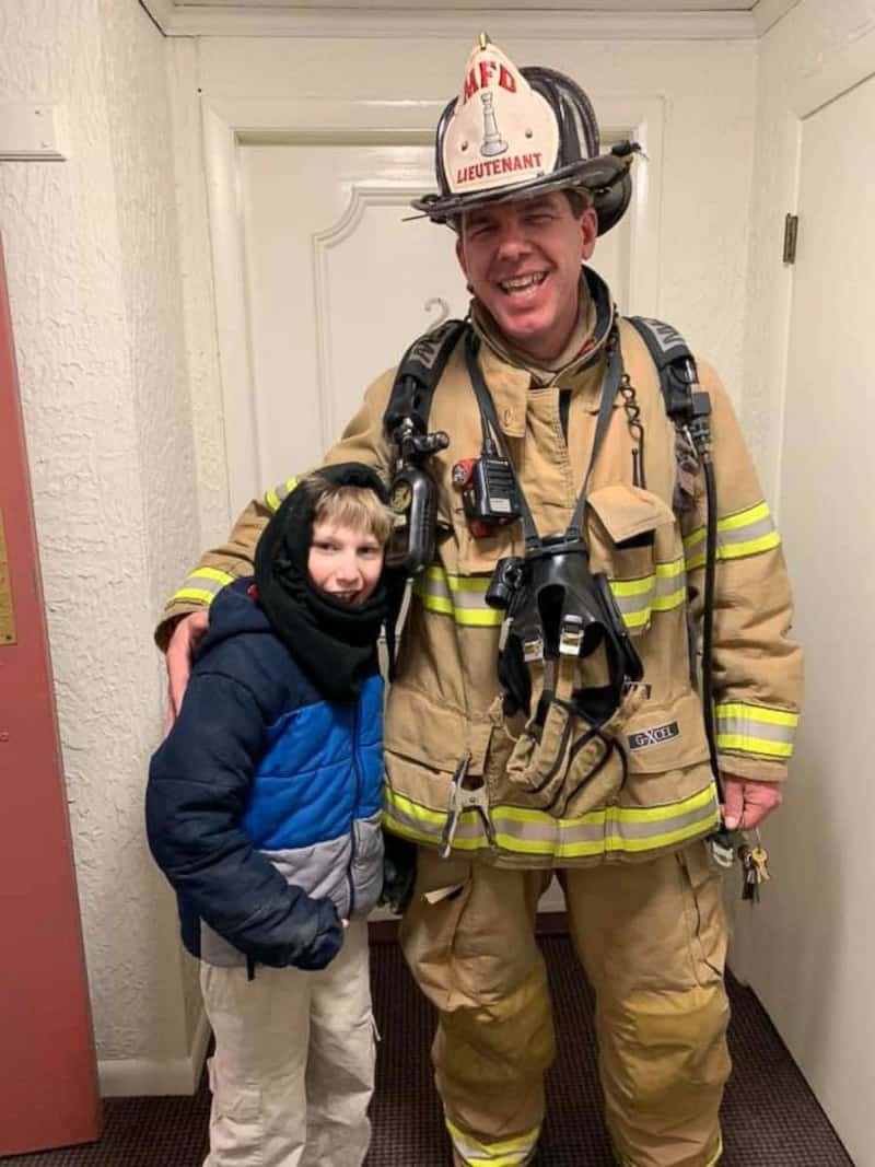 firefighter signs non verbal boy