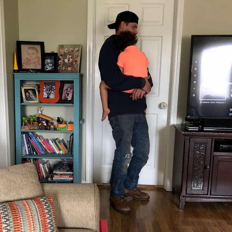 spectrum technician cares for child