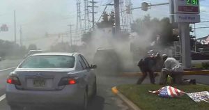 Good Samaritans Band Together To Rescue Driver From Burning Car | FaithPot