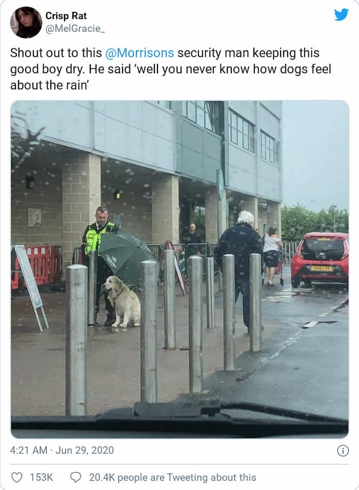 officer-protects-dog-from-rain