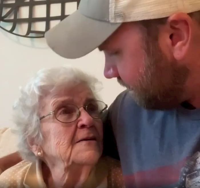 Tearjerking Moment When Grandma Tells Grandson She Loves Him Faithpot