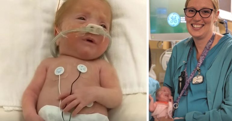 preemie's mom becomes NICU nurse