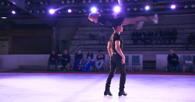 anita hartshorn and frank sweiding ice skating