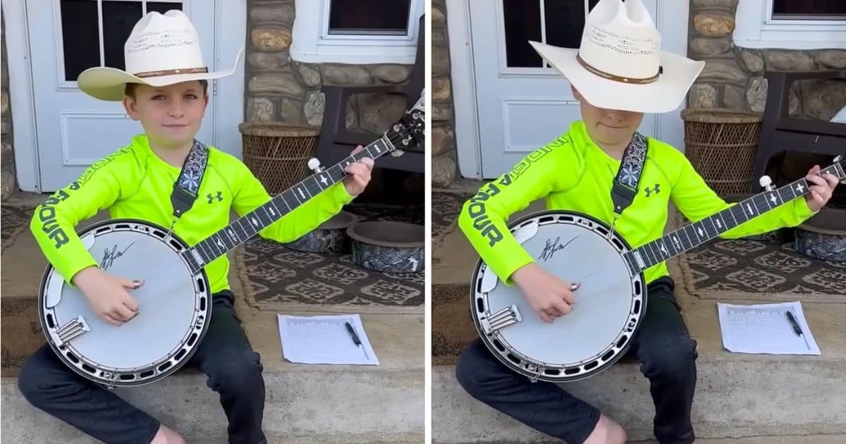 banjo playing kid
