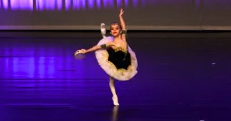 young ballerina dancing video