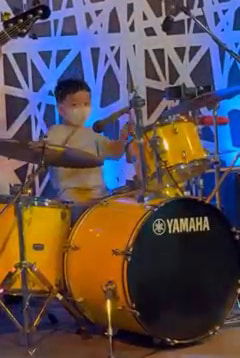 5 year old church drummer