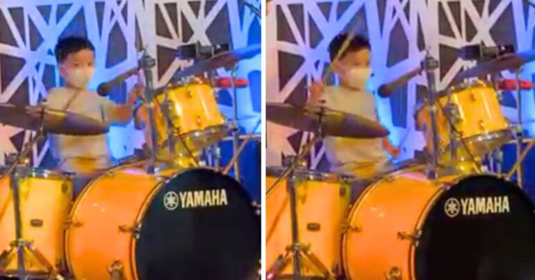 5 year old drummer at church zeph angelo