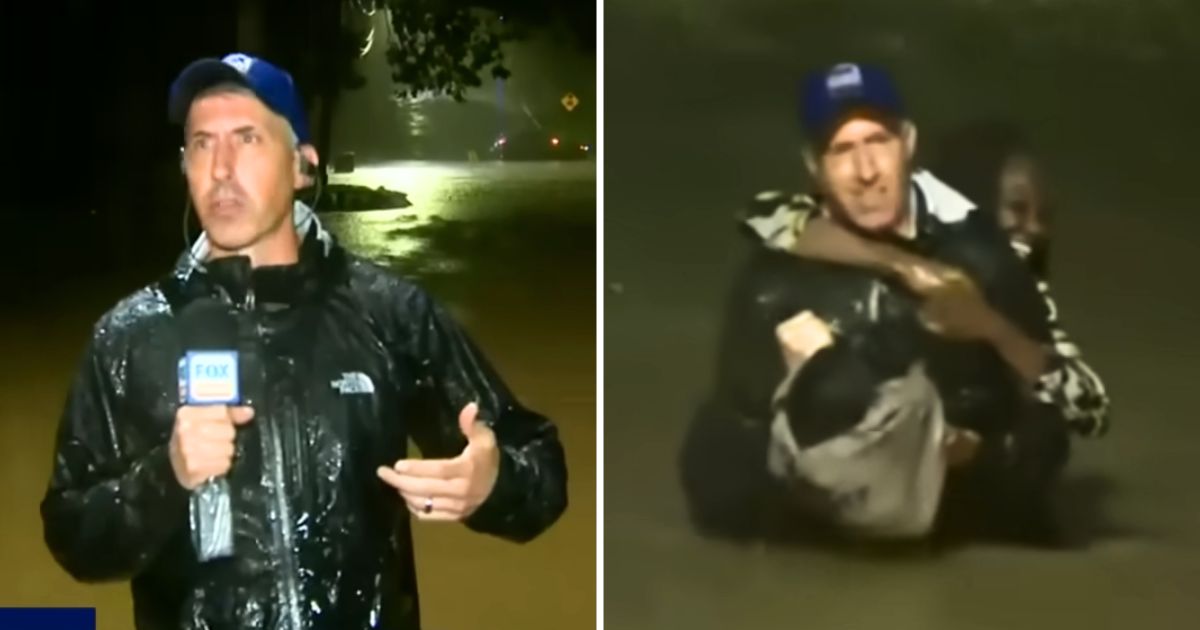 weather reporter rescues woman