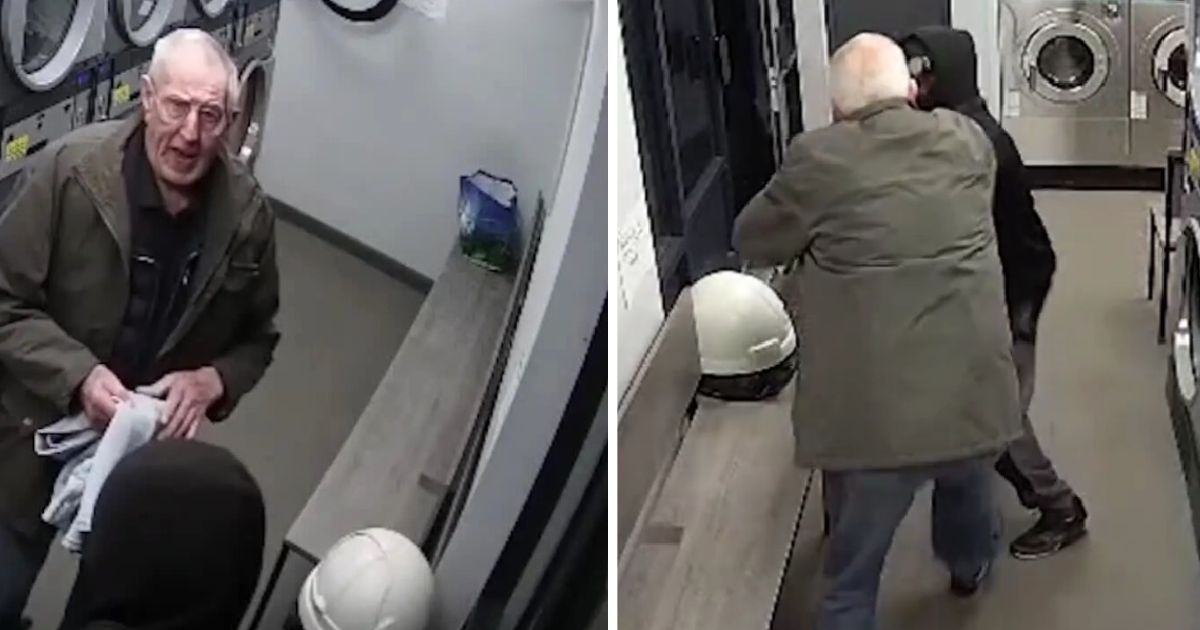 old man stops robbery