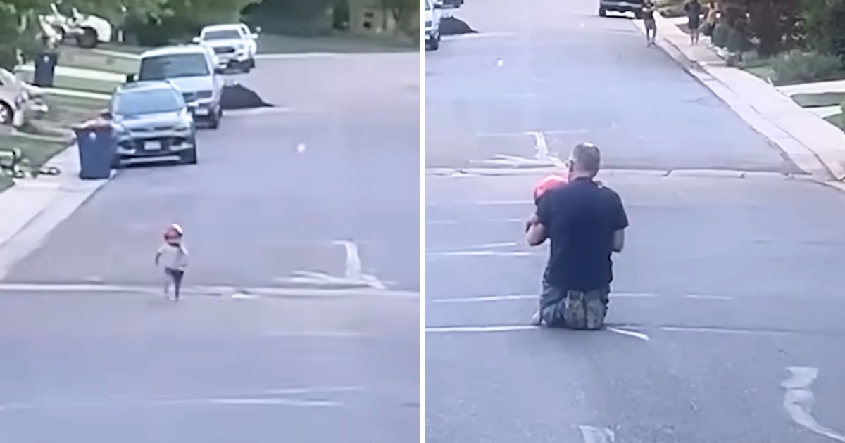 little boy hugging grandpa