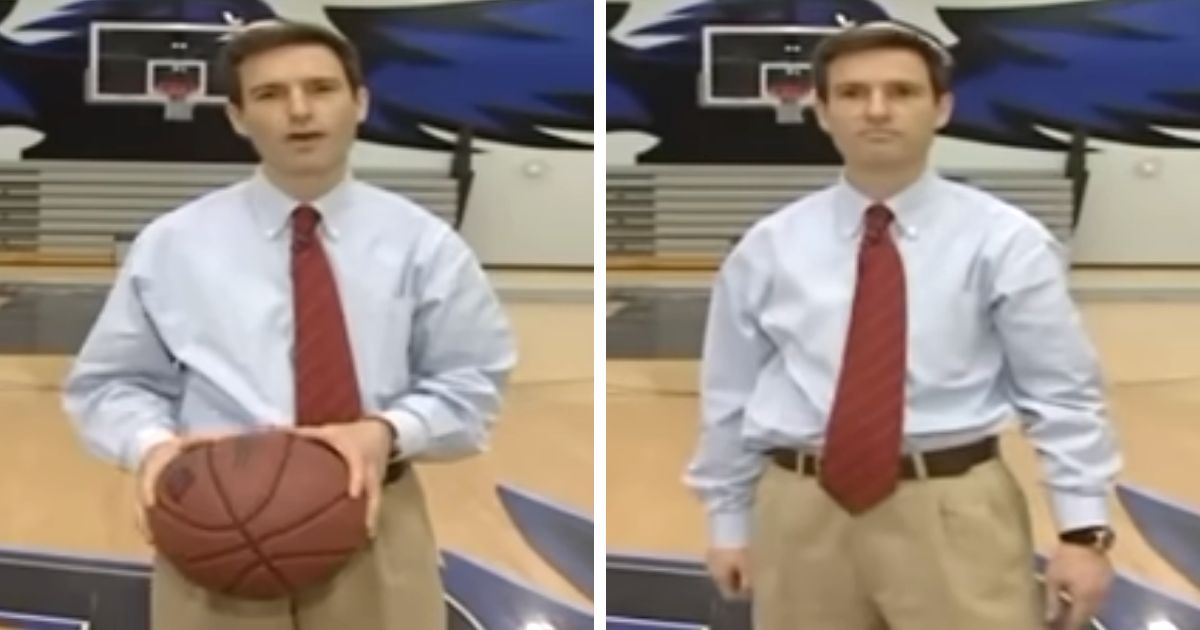 reporter half court shot