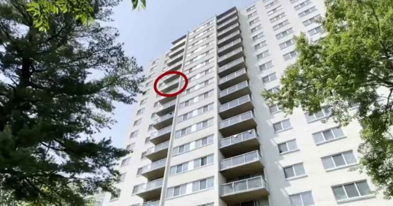 toddler falls from balcony maryland