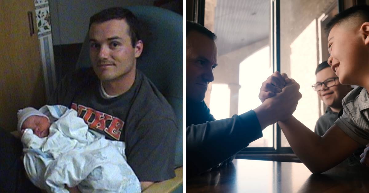 family adopts boy with down syndrome