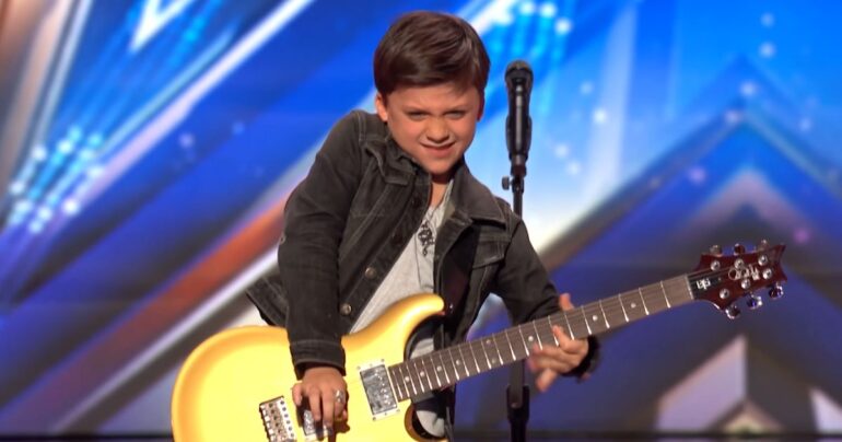 10 year old guitarist americas got talent bay melnick